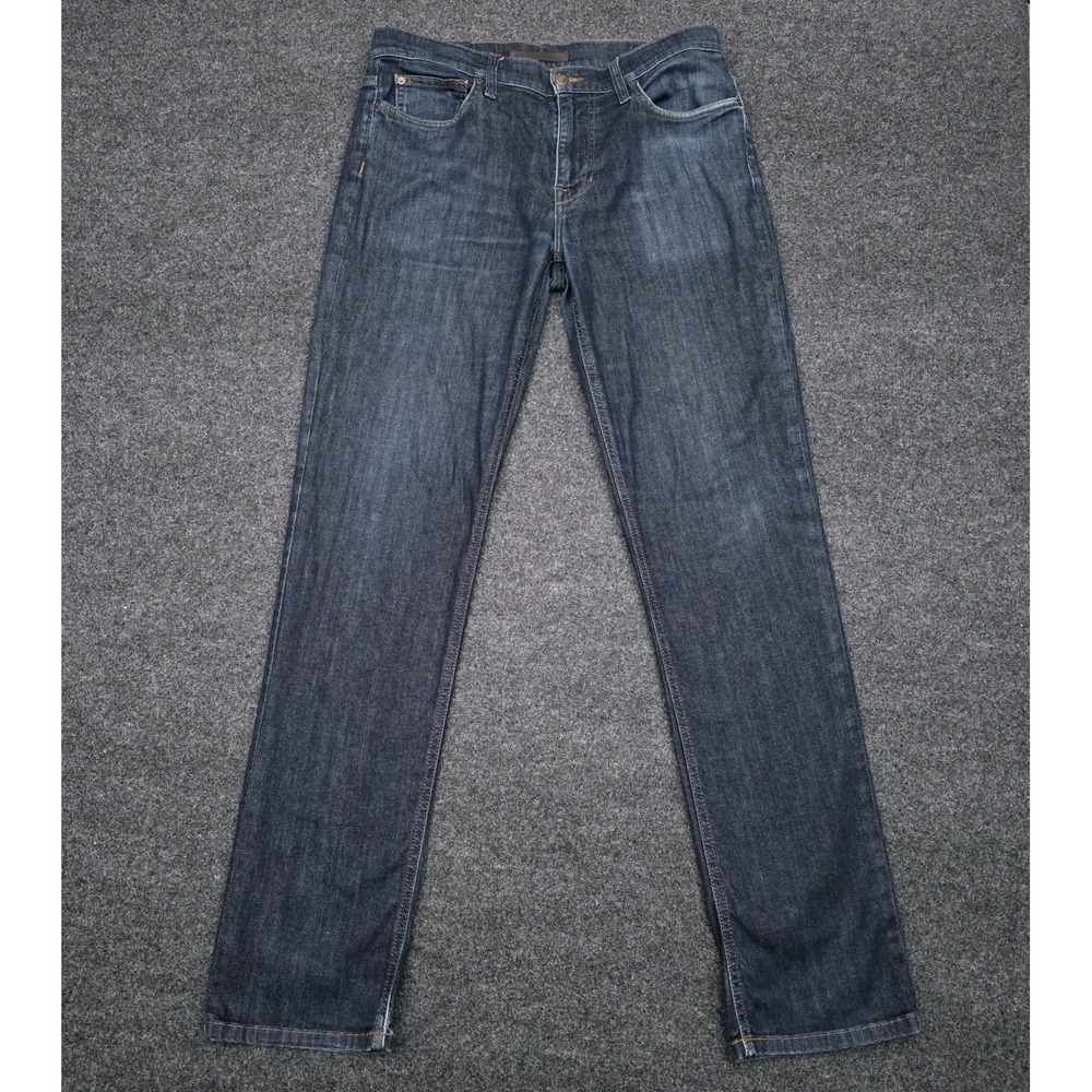Joes Jeans Mens 32 Blue Savile Row Straight Slim Mid Rise Whiskered Dark Wash